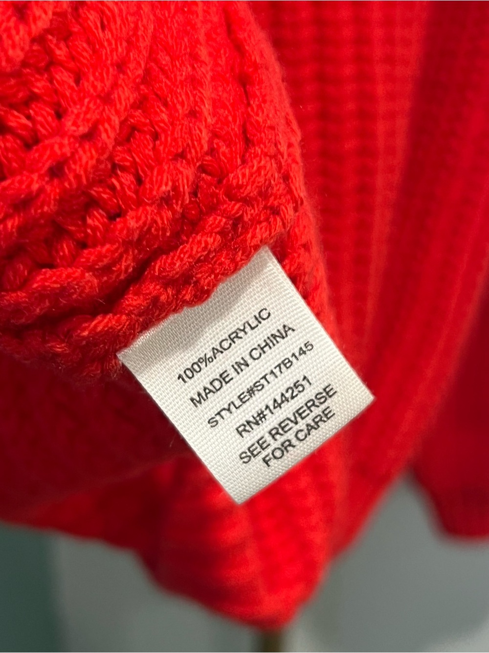 moon & madison Red Off-the-Shoulder Ribbed Sweater - Picture 4 of 5